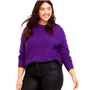 Purple Torrid Cropped Sweater